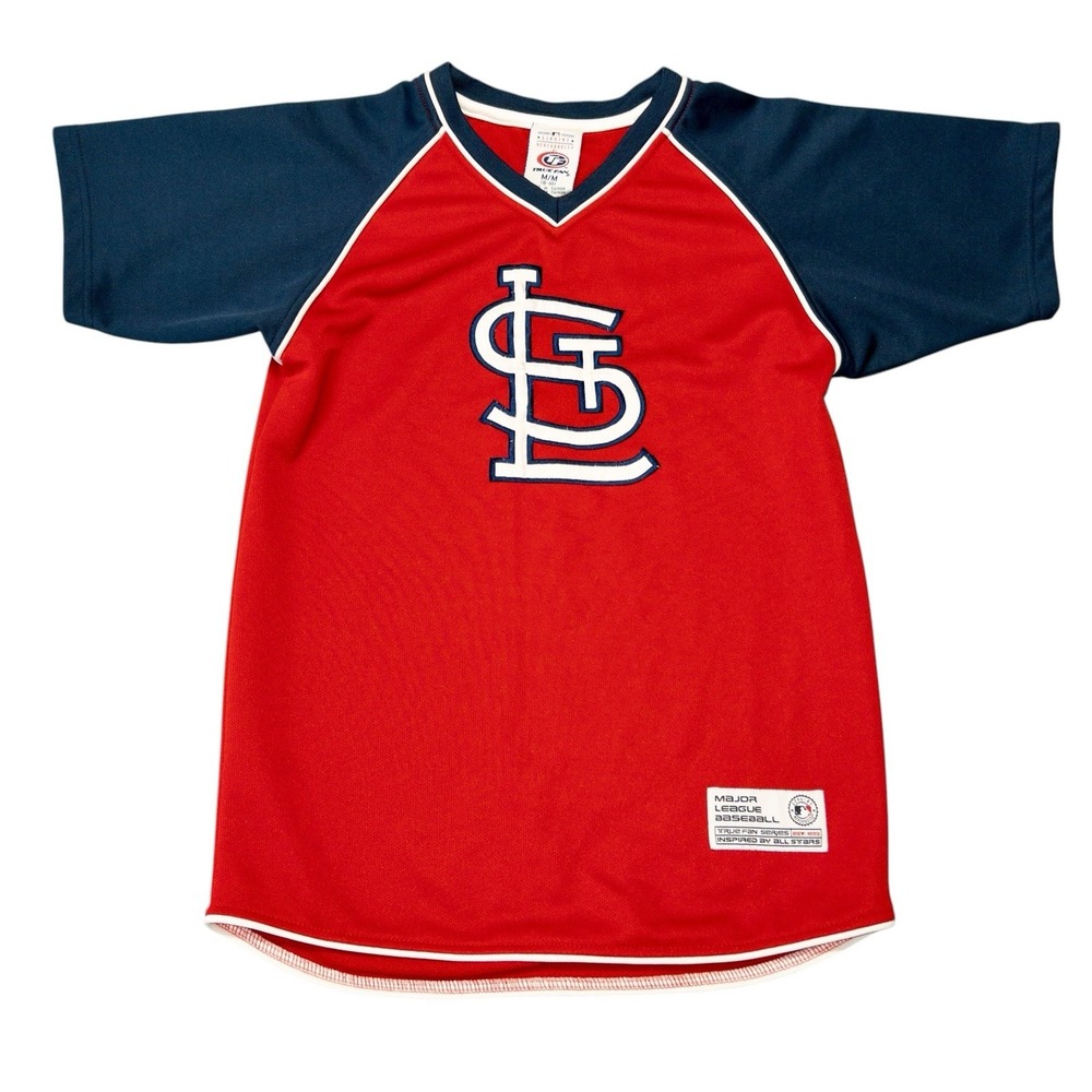 MLB St Louis Cardinals Stitched True Fan‎ Batting Jersey Youth Medium Baseball